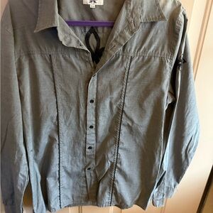 Gray Button-Up Shirt